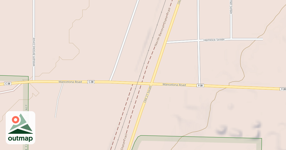 Map of North Central State Trail