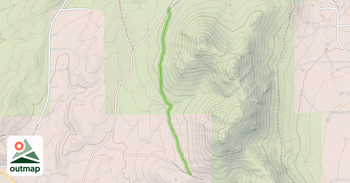 Map of Scratch Gravels Singletrack