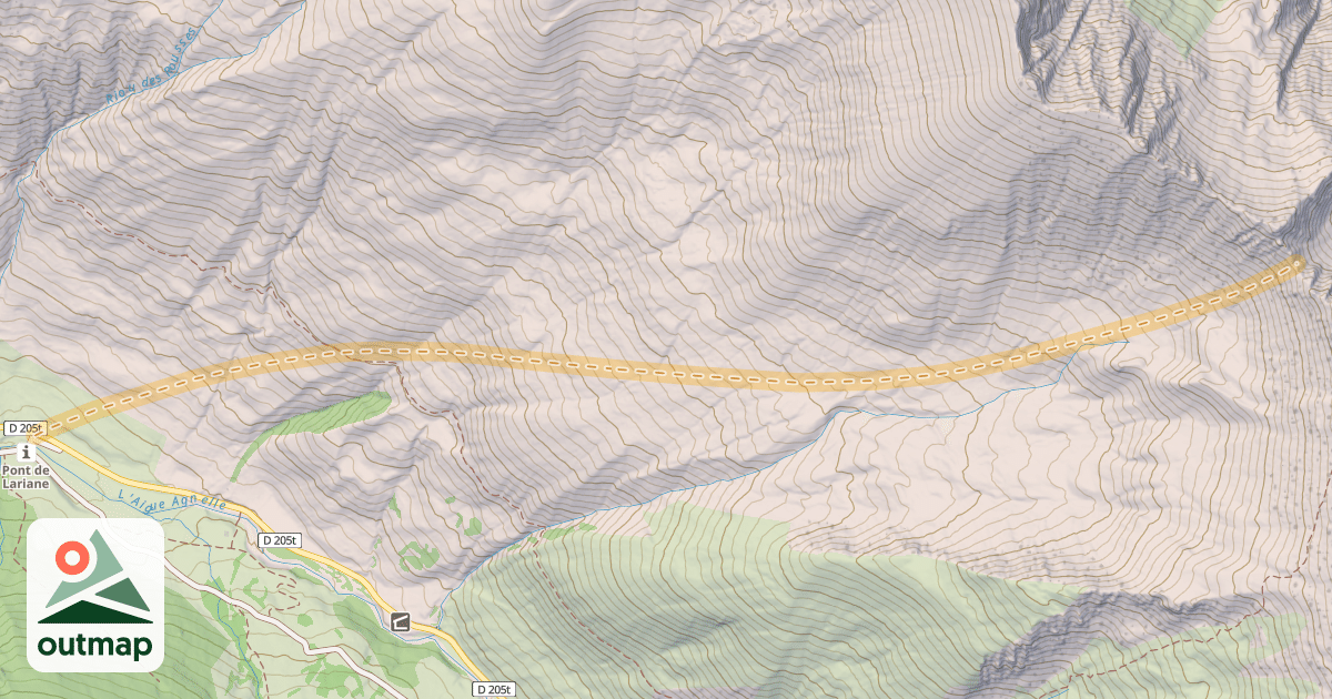 Map of Col de Ségure — Pont de Lariane