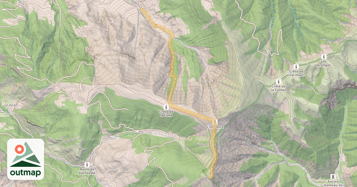 Map of Sommet de Clot Ginoux — Chanteron