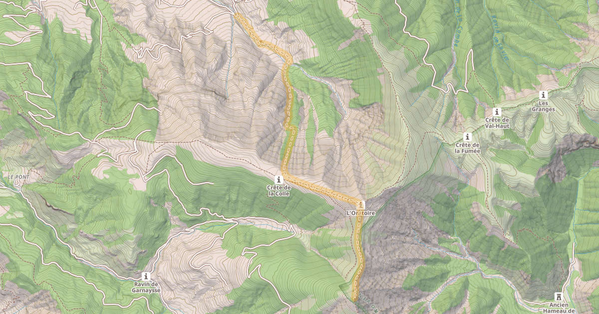 Map preview of Sommet de Clot Ginoux — Chanteron