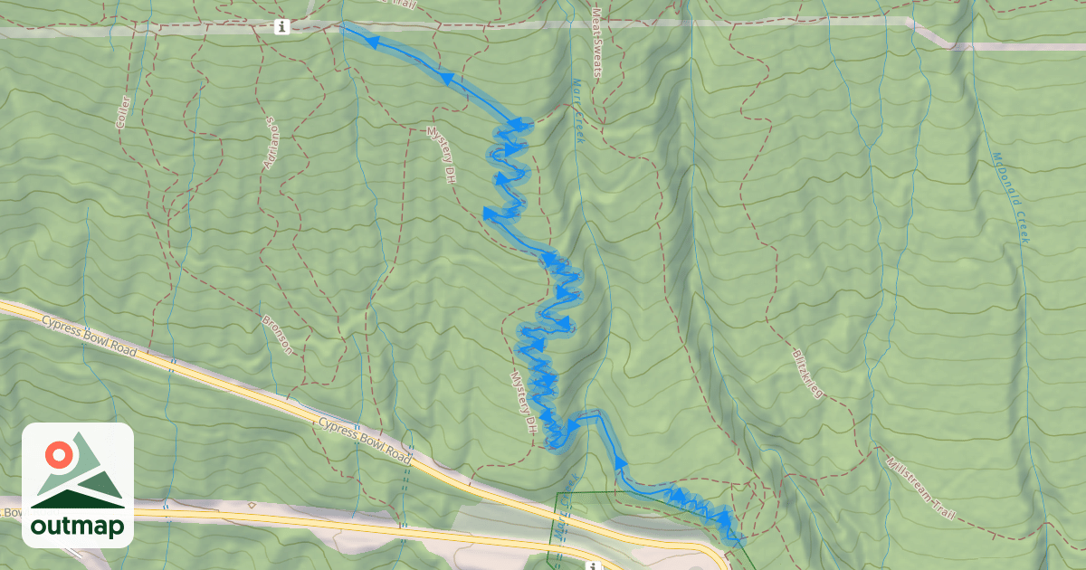 Map of Cypress East Climb Trail