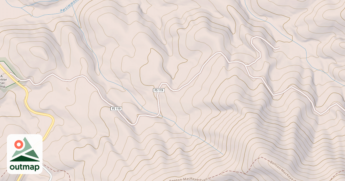 Map of PERSIMMON CREEK