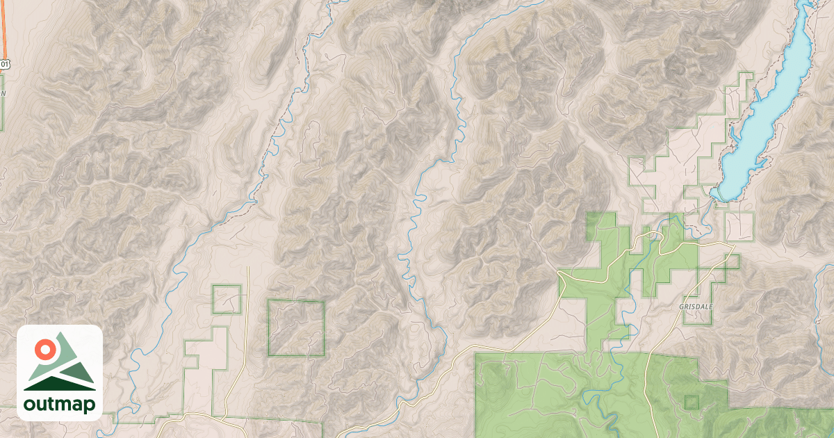 Map of S. LOOP STOVE PIPE PASS
