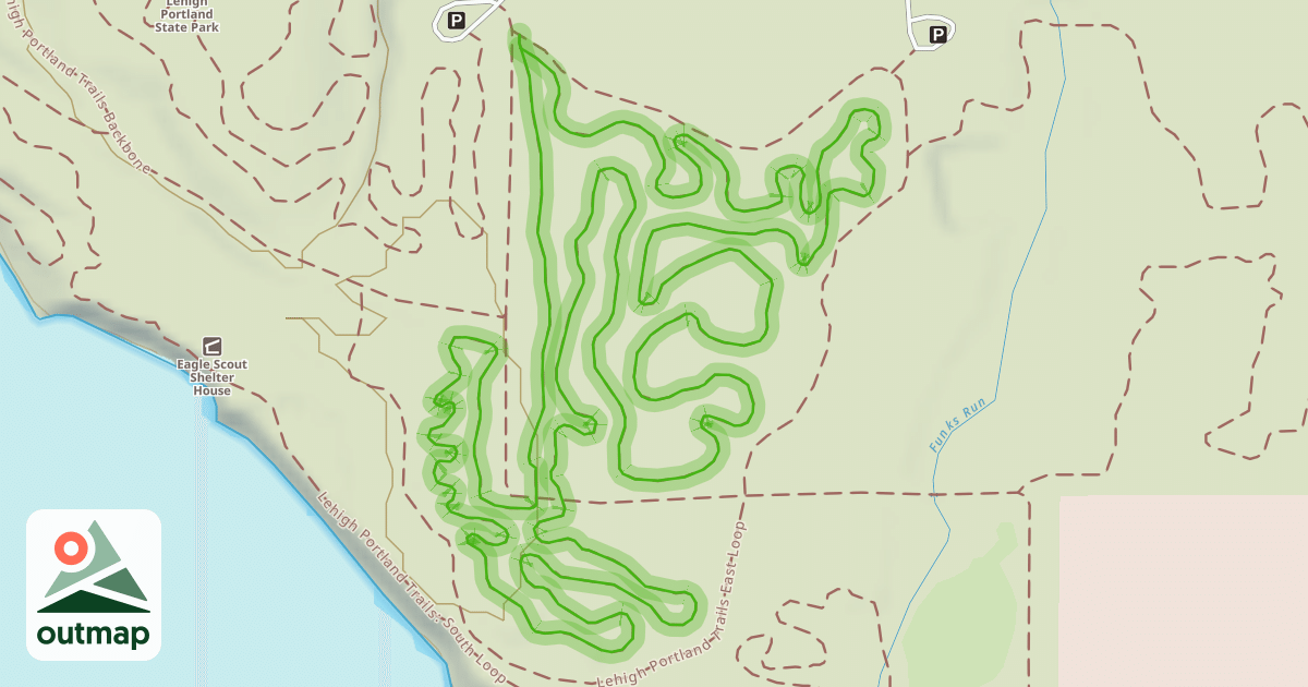Map of Lehigh Portland Trails: Foundations Trail