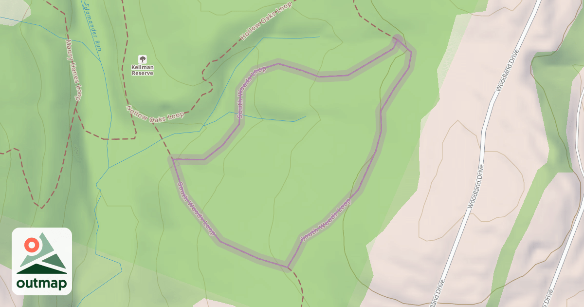 Map of South Woods Loop