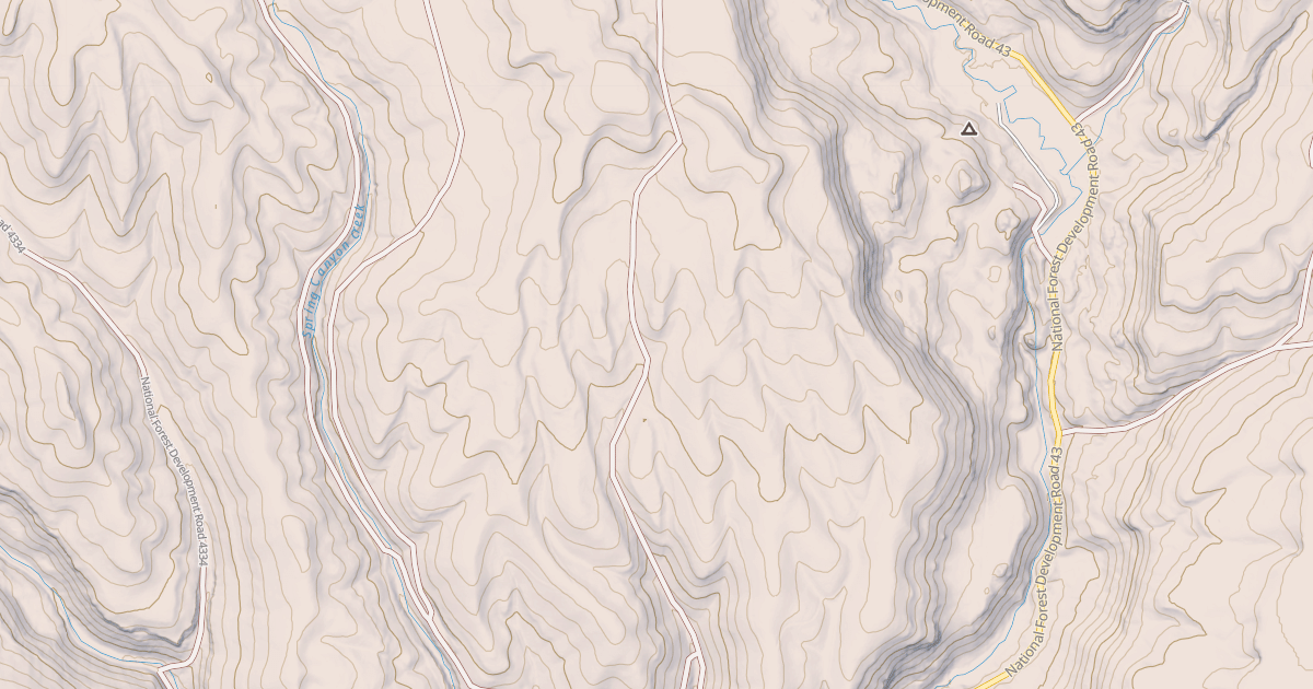 Map preview of USFS National Forest System Roads {13BA7B18-A4A3-42AD-B9F9-D777A4AEA4C2}