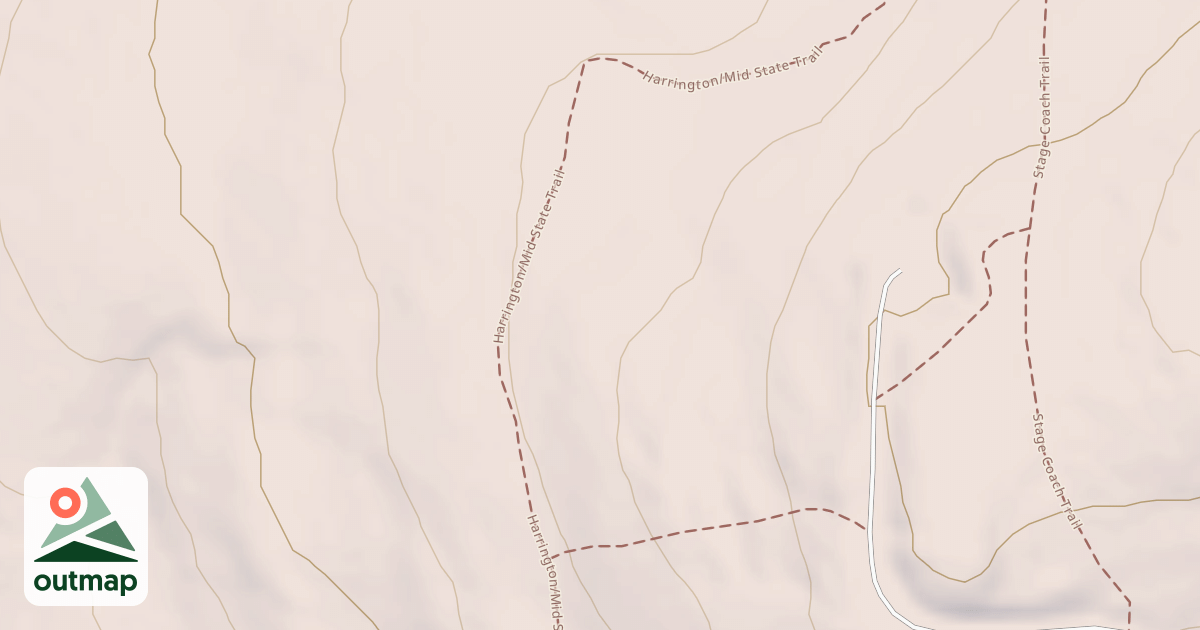 Map of Harrington Trail/Midstate Trail