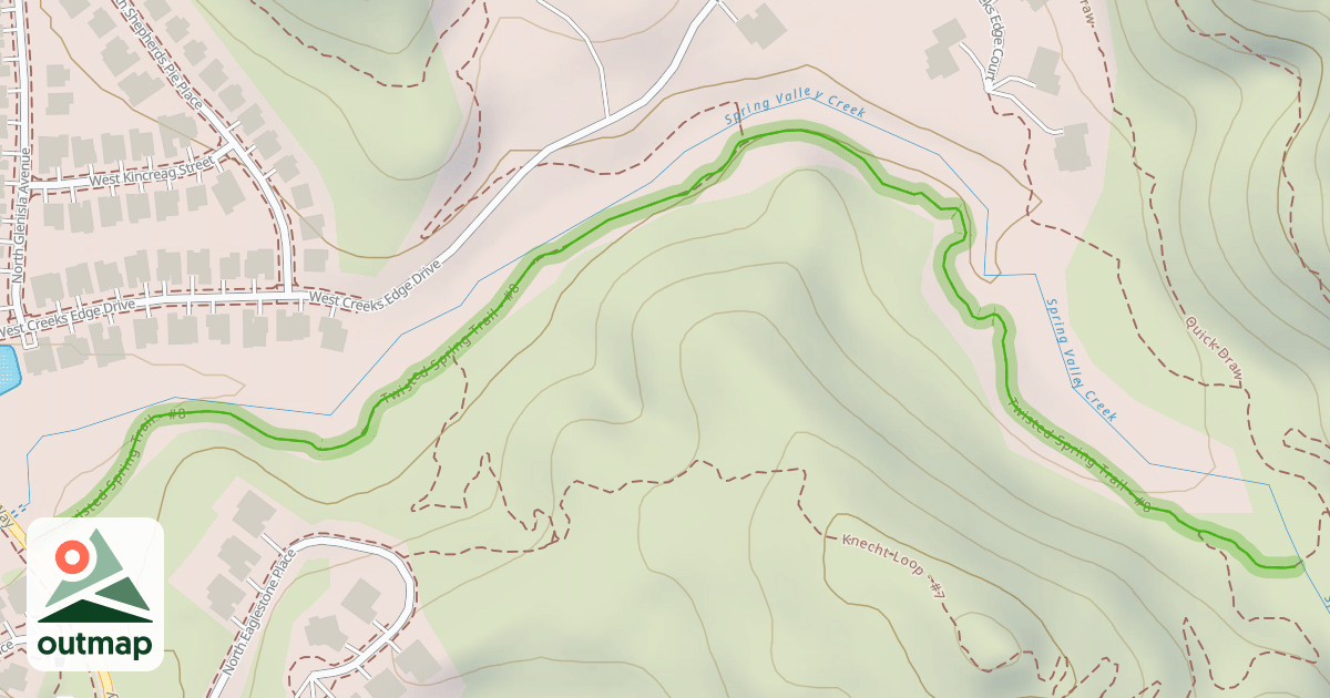Map of Twisted Spring Trail - #8