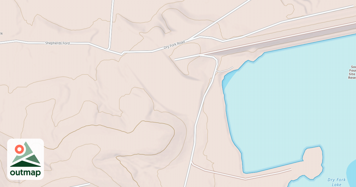 Map of DRY FORK LAKE