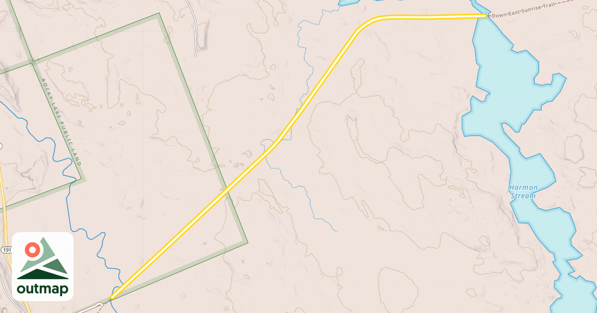 Map of Down East Sunrise Trail