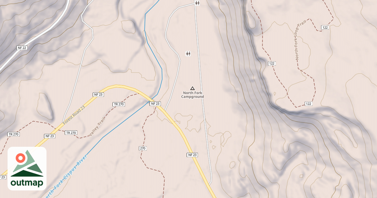 Map of N FORK CG