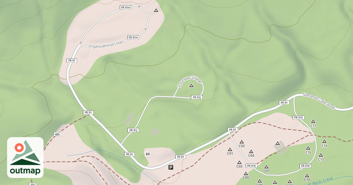 Map of VOLUNTEER VILLAGE