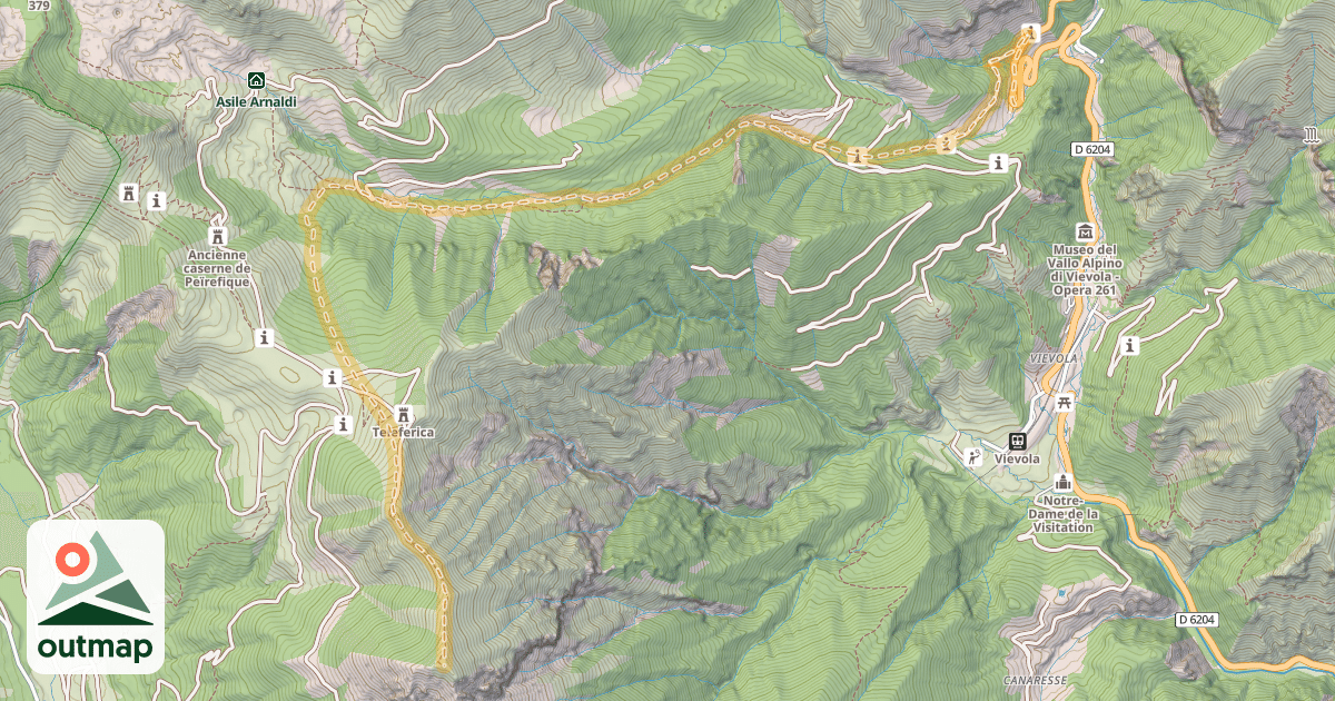 Map of Mont Chajol — Casterino