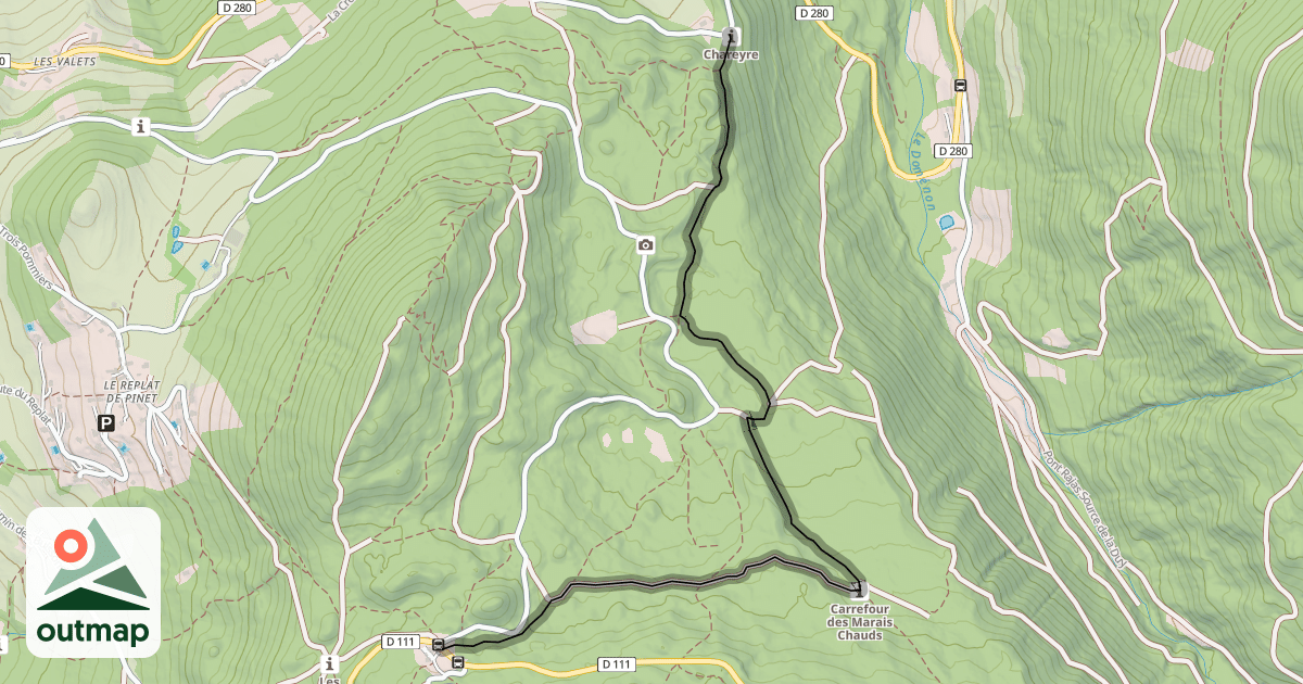 Map of Croix de Pinet-Seiglières
