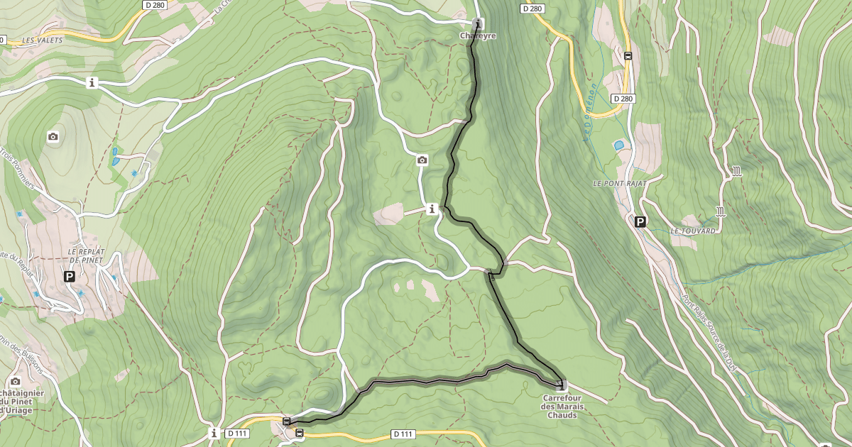 Map preview of Croix de Pinet-Seiglières