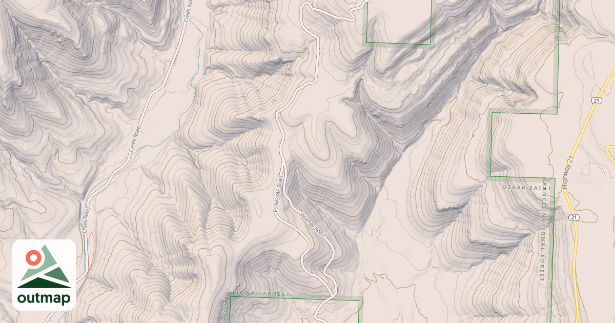 Map of USFS National Forest System Roads {7EBB95EB-567E-443C-8404-968E90E646F3}