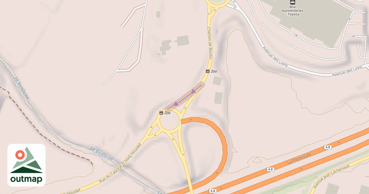 Map of Chemin de Bonfin