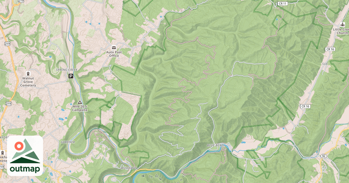 Map of PEACH ORCHARD in Greenbrier