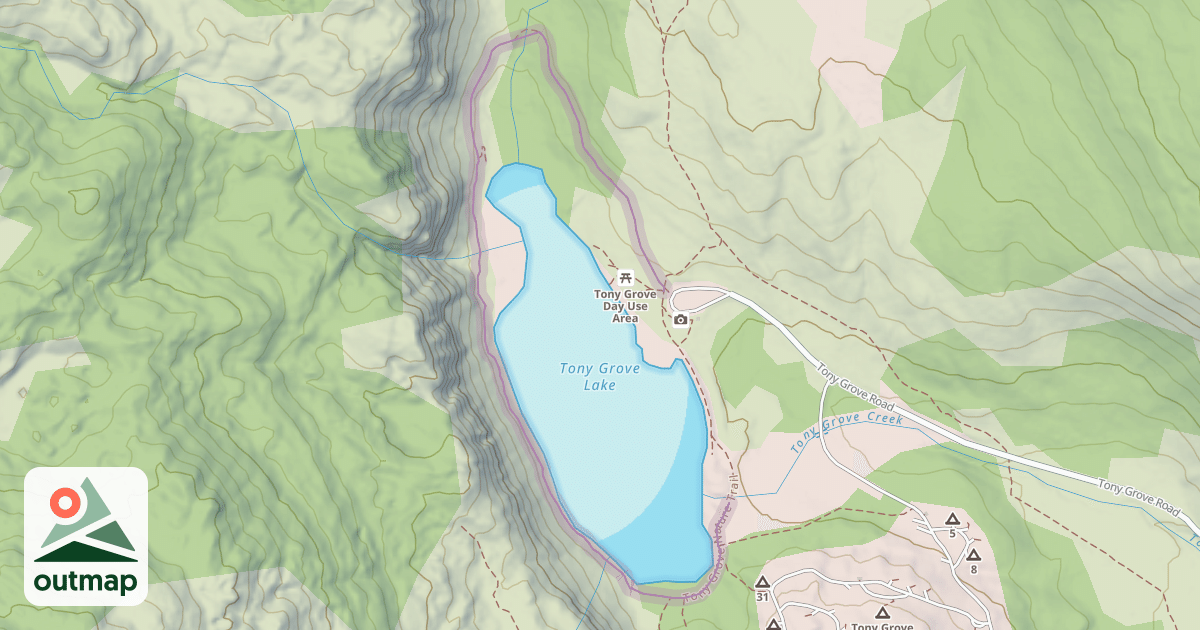 Map of Tony Grove Nature Trail