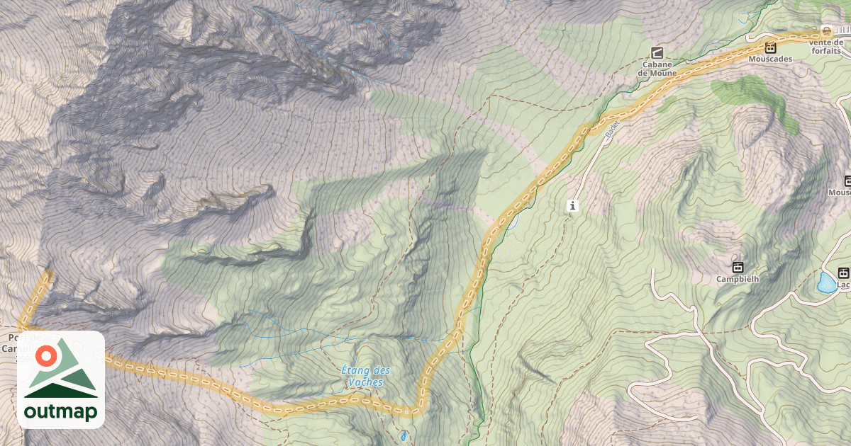 Map of Lenquo de Capo — Piau Engaly