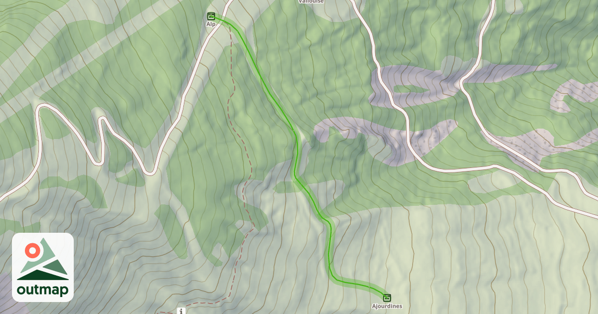 Map of Chemin de L'Alp