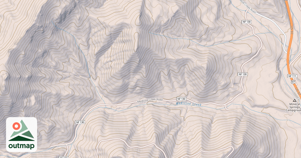 Map of MEDICINE CREEK