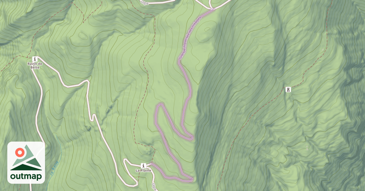 Map of Grande Traversée des Préalpes