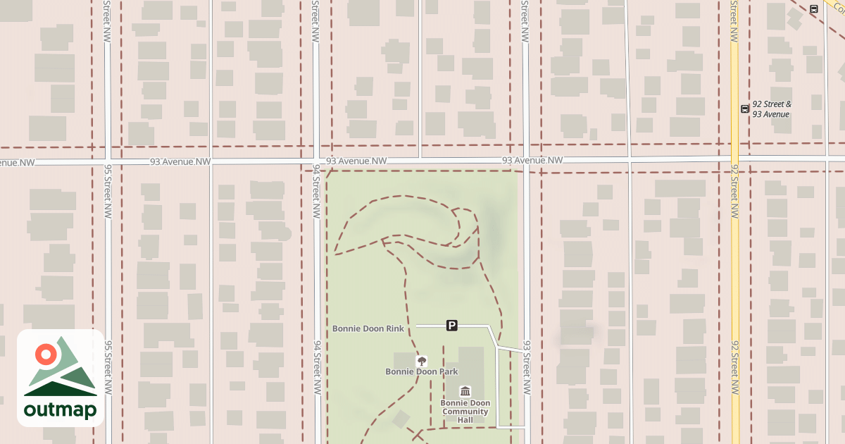Map of Bonnie Doon Park Sled Hill