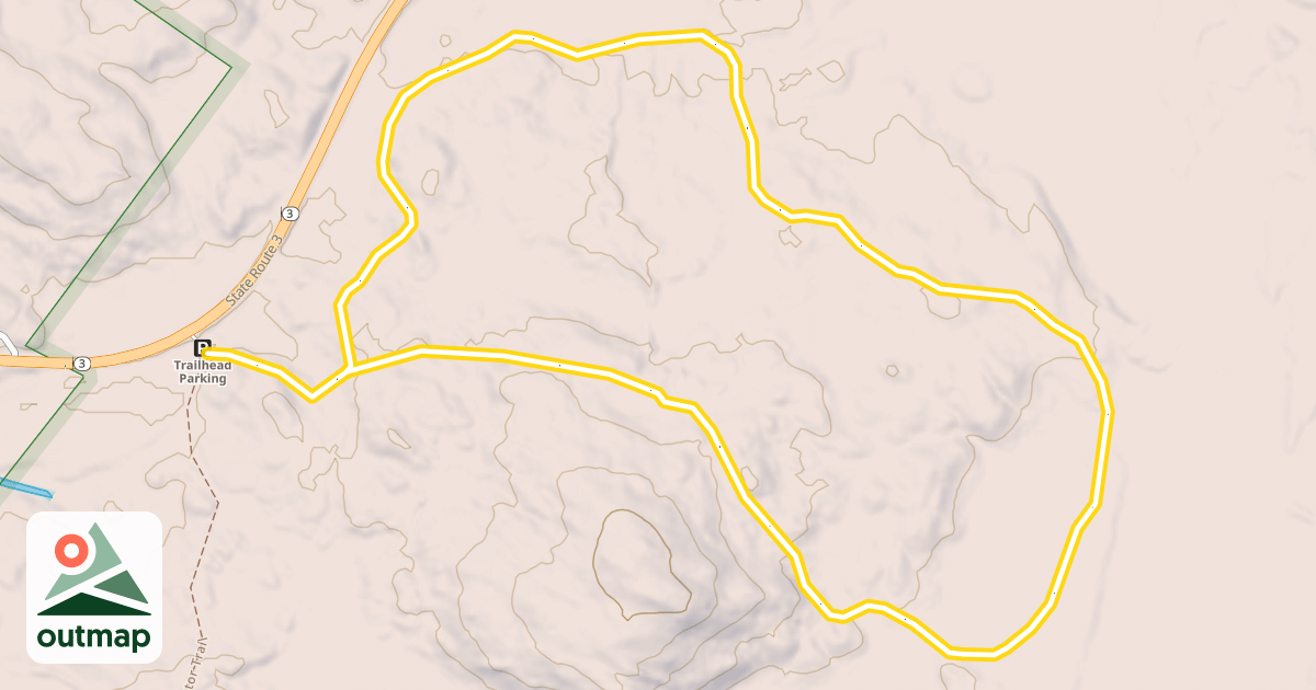 Map of Gilbert Tract Ski Track