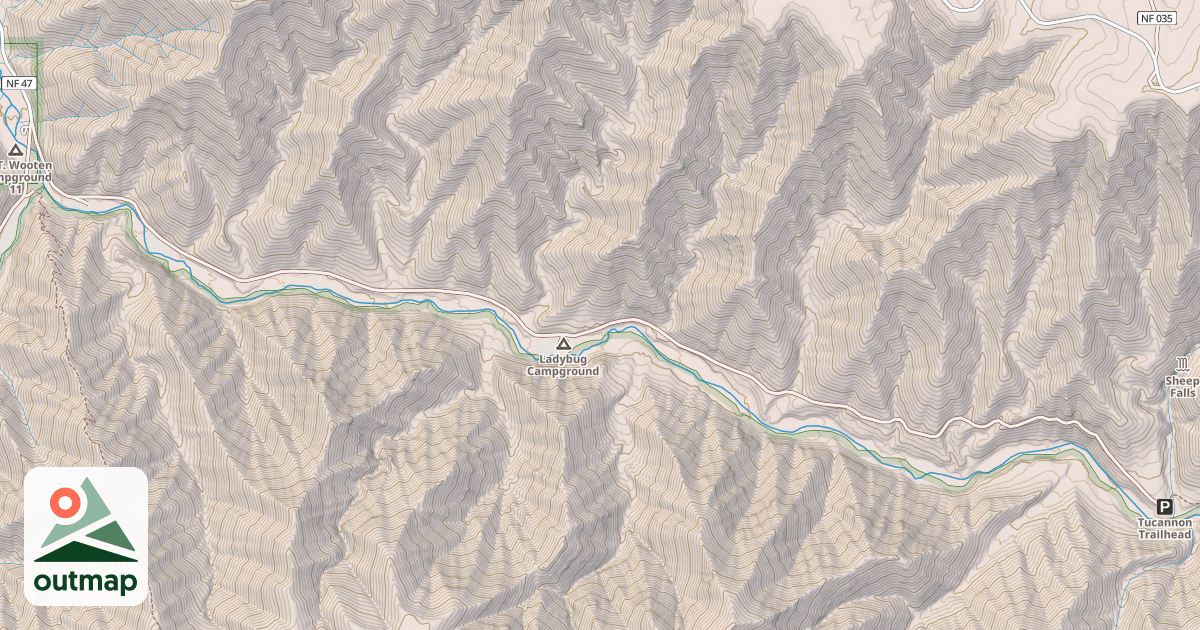 Map of UPPER TUCANNON
