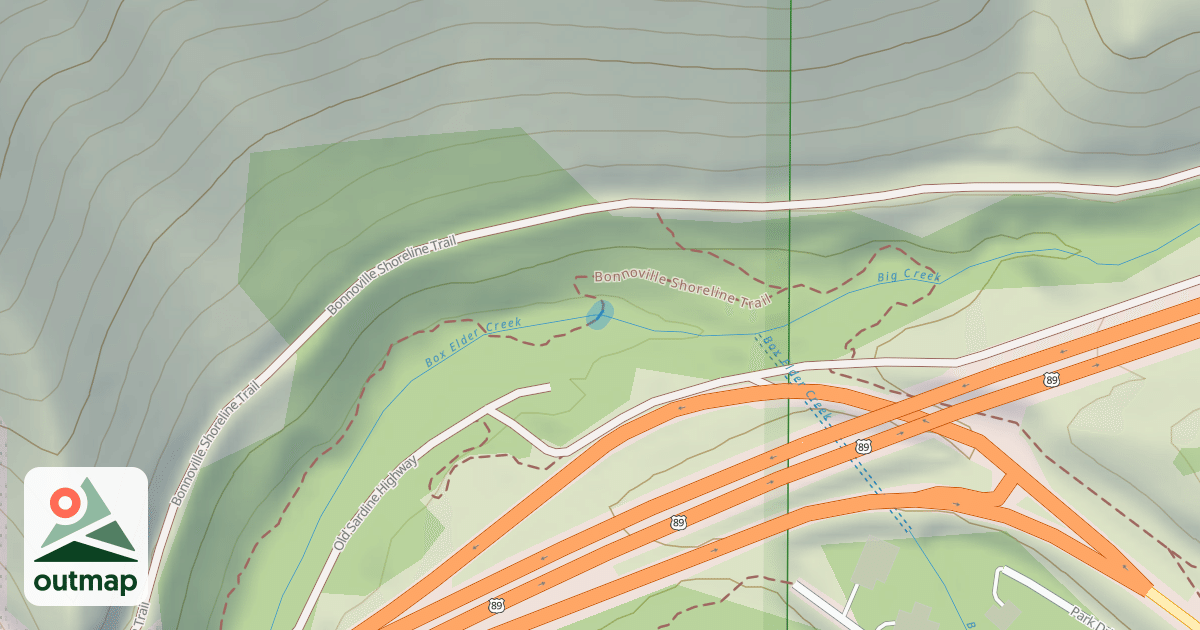Map of Bonnoville Shoreline Trail