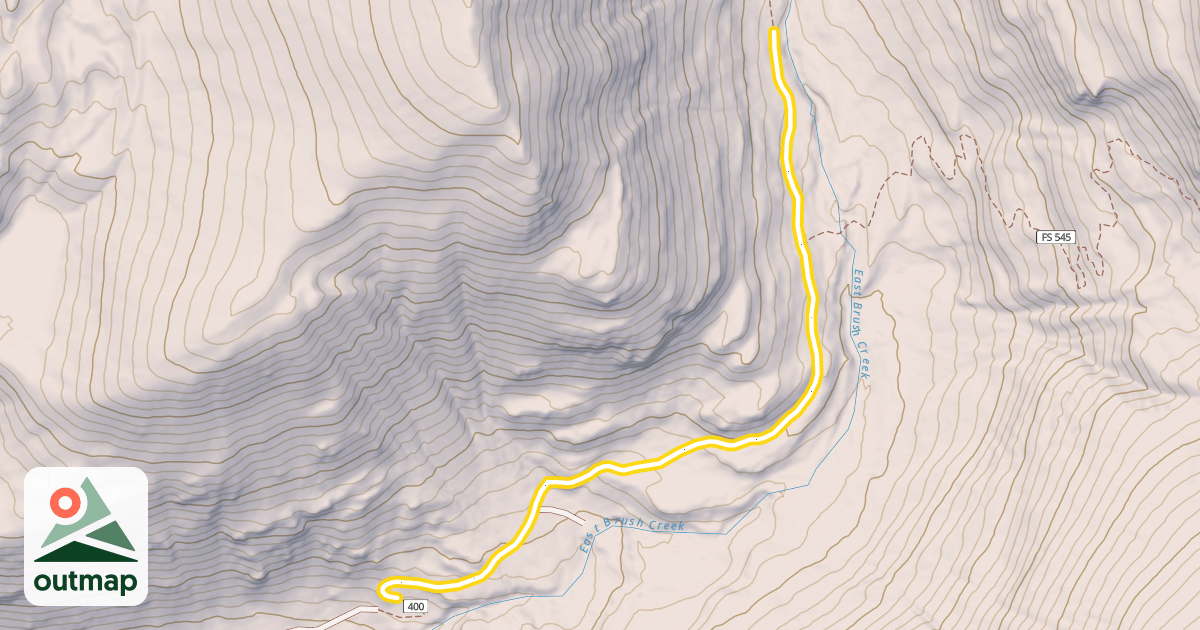 Map of Brush Creek Trail