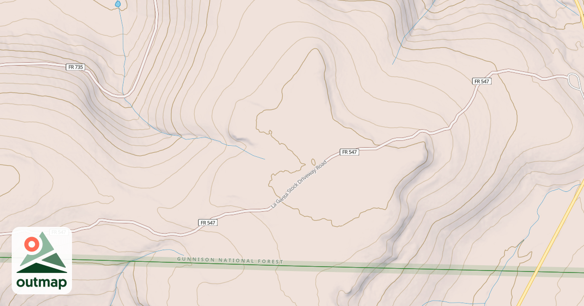 Map of LA GARITA STOCK DRIVEWAY
