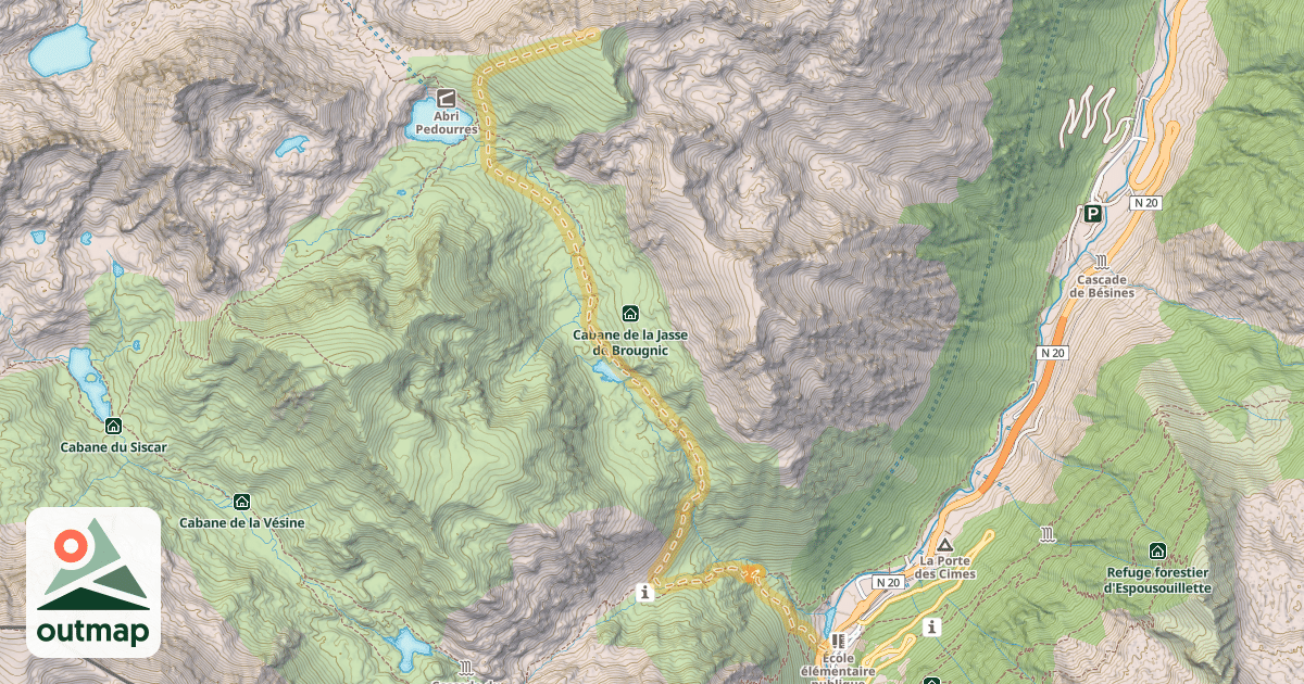 Map of Tosse de Pedourres — L'Hospitalet-près-l'Andorre