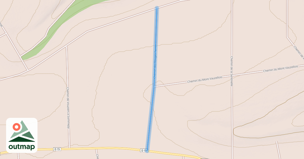 Map of Chemin des Rouges Terres