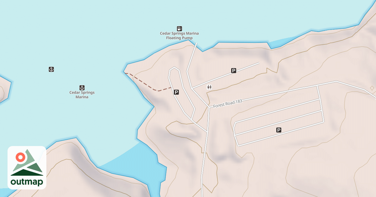 Map of CEDAR SPRS BOAT RAMP PARKING