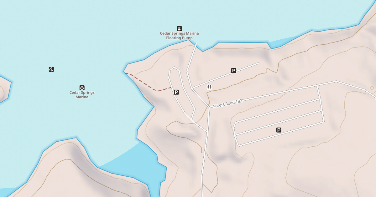 Map preview of CEDAR SPRS BOAT RAMP PARKING