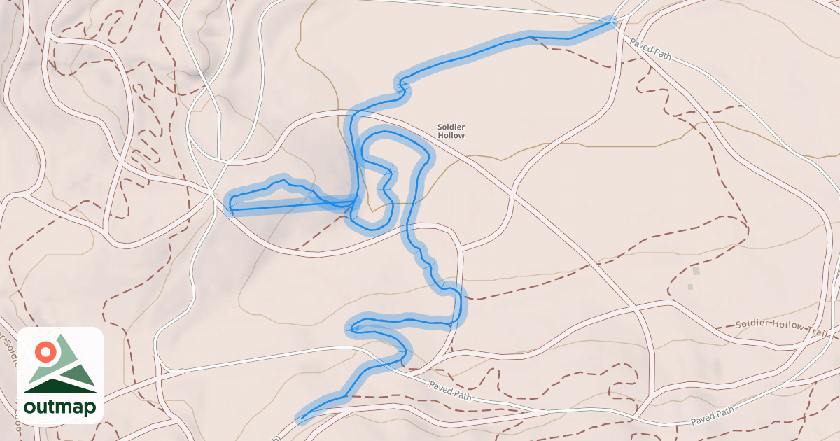 Map of Soldier Hollow Trail (South)