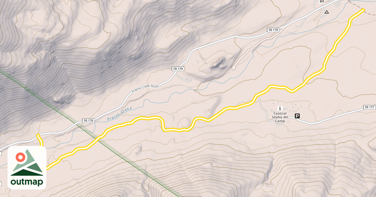 Map of Prairie Creek Loop