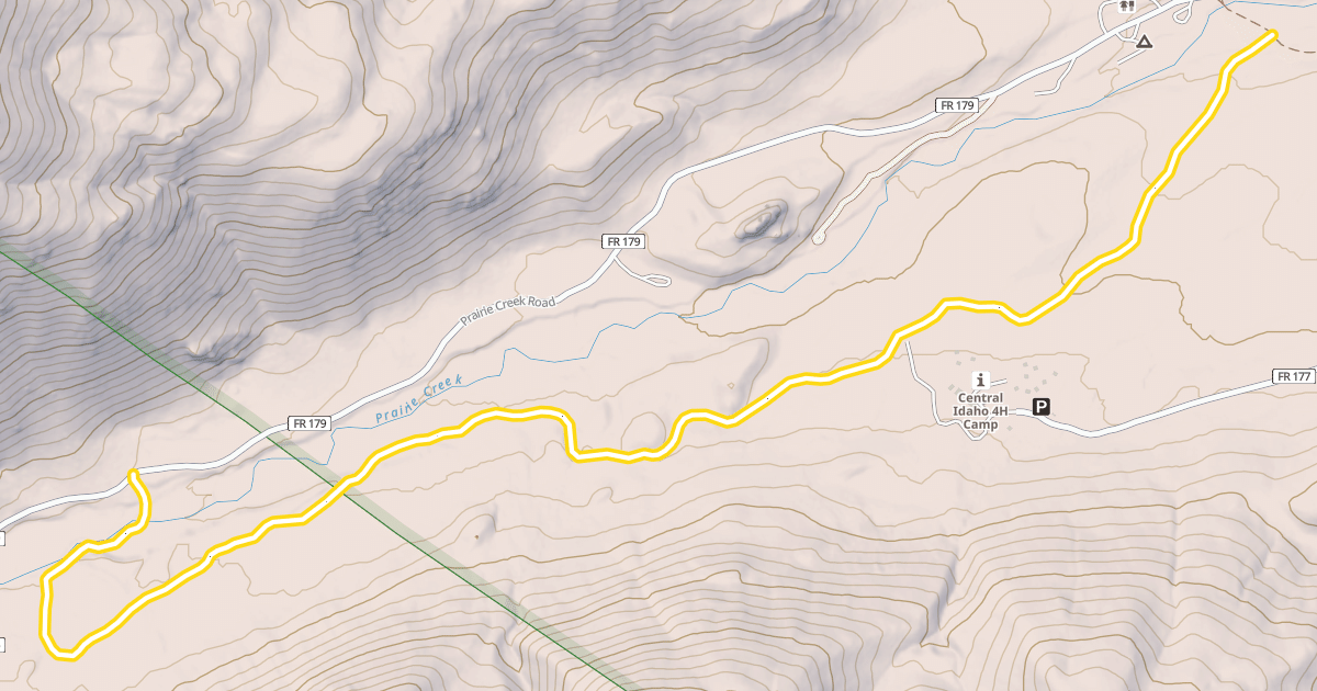 Map preview of Prairie Creek Loop