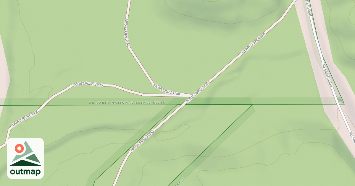Map of AU SABLE RIVER CAMPSITE 1