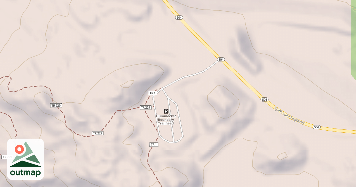 Map of HUMMOCKS TRAILHEAD