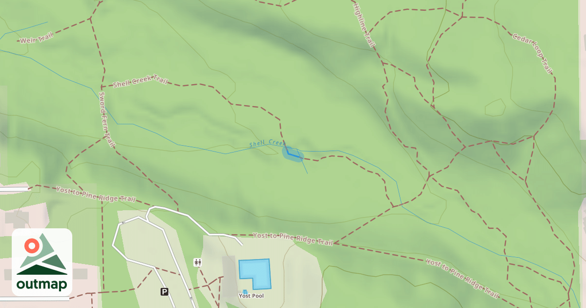 Map of Shell Creek Trail
