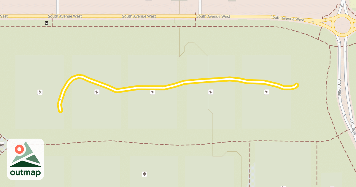 Map of Fort Missoula Nordic Ski Trails