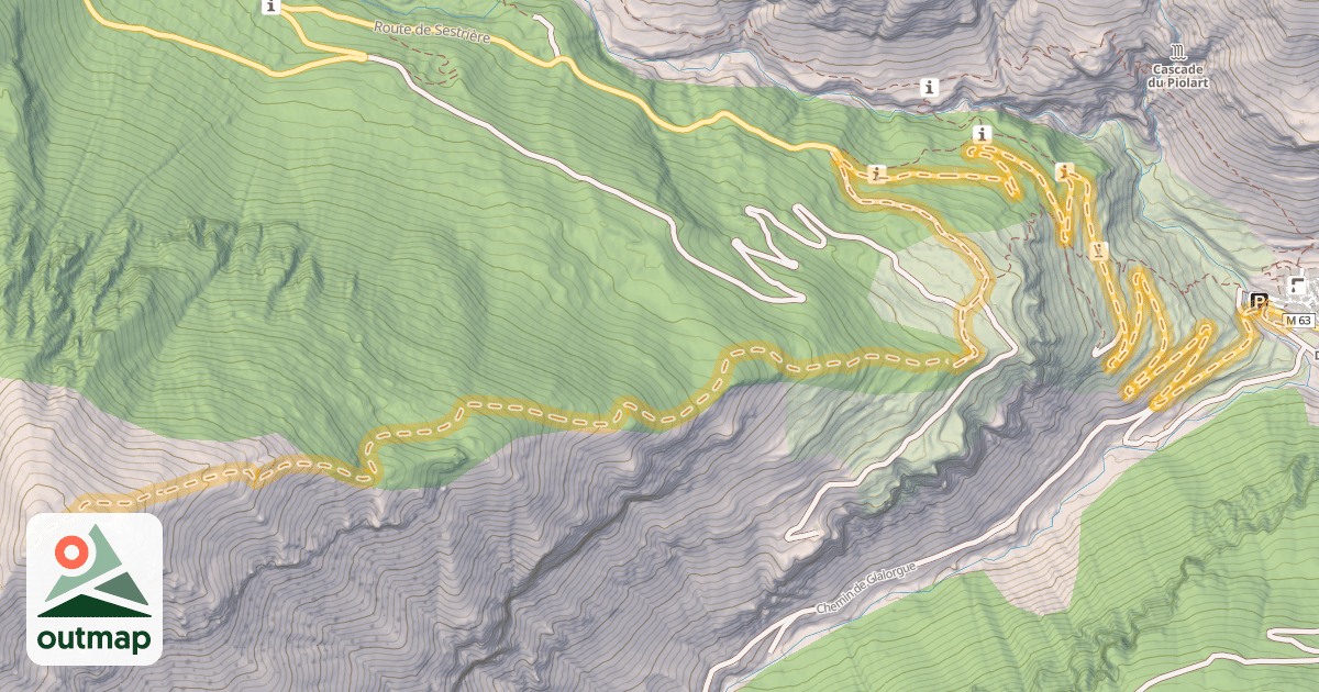 Map of La Croix de Carle — Saint-Dalmas-le-Selvage