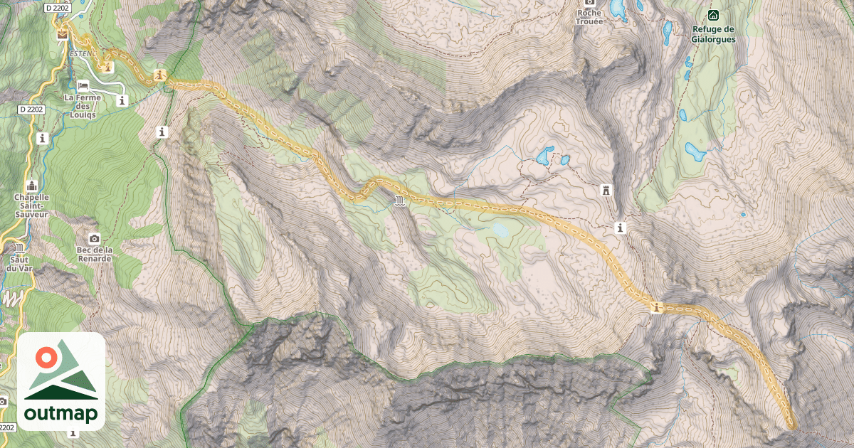 Map of Cime de Pal — Estenc