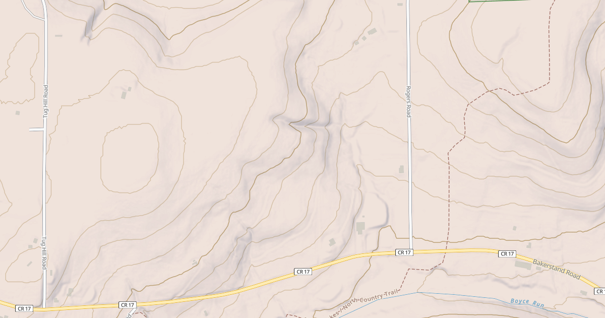 Map preview of Franklinville Snowmobile Trail