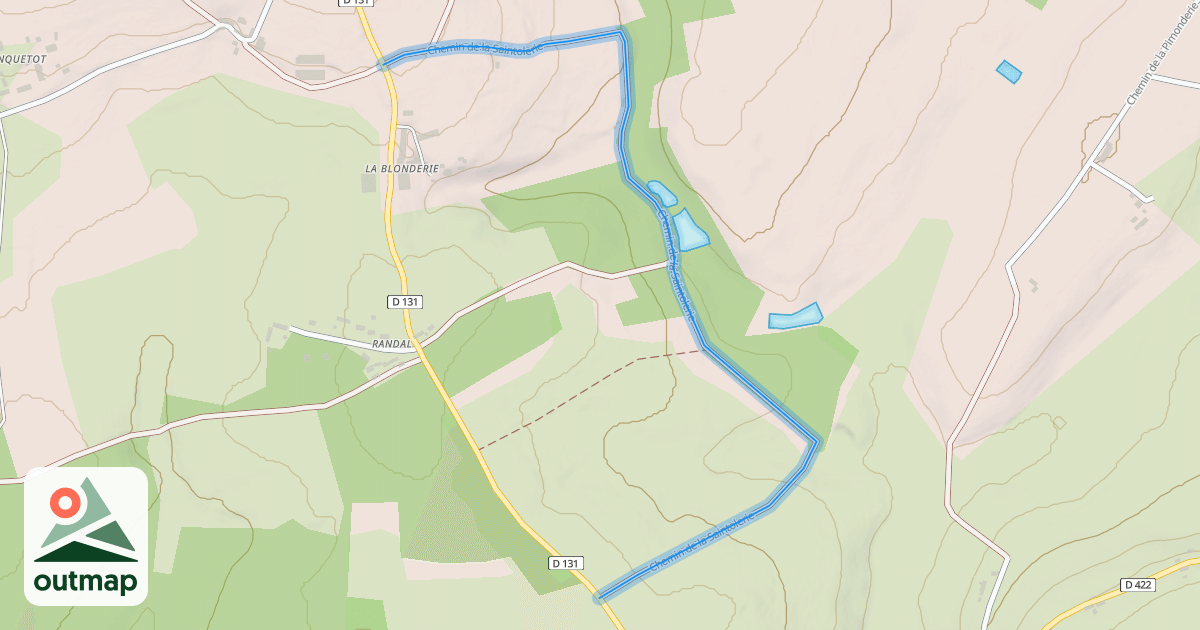 Map of Chemin de la Saintolerie