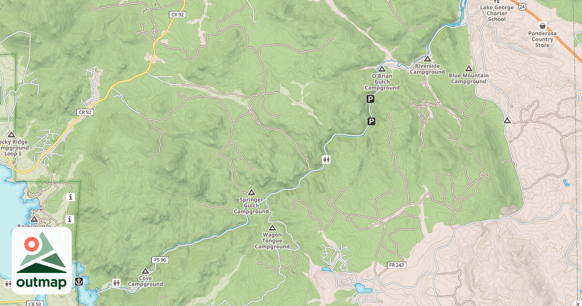 Map of ELEVENMILE CANYON